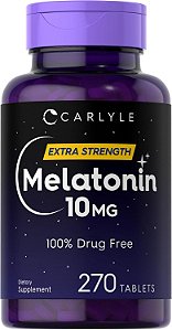 Melatonina L-Theanine, 10 mg, Extra Forte, 270 Tabletes, Carlyle