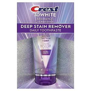 Creme Dental, 3D White Brilliance Deep Stain Remover Ultra White, 59g, Crest