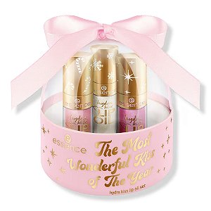 Kit Óleos Labiais Hidratantes, The Most Wonderful Kiss Of The Year Hydra Kiss Lip Oil Set, Essence
