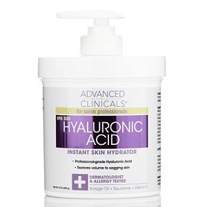 Loção Hidratante Corporal com Ácido Hialurônico, Hyaluronic Acid Body Lotion, 454g, Advanced Clinicals