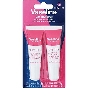 Protetor Labial Hidratante, Rosy Lips Lip Therapy, Kit 2 Unidades, Vaseline