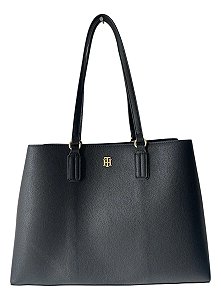 Bolsa Tote Grande, Preta, Tommy Hilfiger