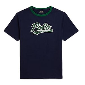 Camiseta Logo Infantil, Azul e Verde, Polo Ralph Lauren