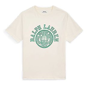 Camiseta Logo Infantil, Off-White e Verde, Polo Ralph Lauren