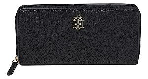 Carteira Feminina com Logo, Preta, Tommy Hilfiger