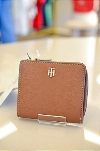 Carteira Compacta Feminina, Caramelo, Tommy Hilfiger