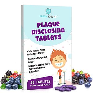 Tabletes Reveladores de Placa, Plaque Disclosing Tablets, 36 Unidades, Fresh Knight