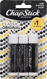 Protetor Labial Hidratante, Classic Original Lip Balm, Kit com 3 Unidades, ChapStick