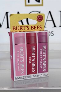 Hidratante Labial com Cor, Tinted Lip Balm Trio, 3 Unidades, Burt’s Bees