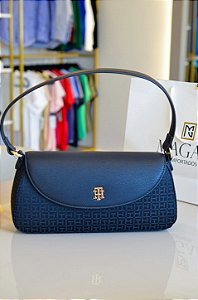 Bolsa Shoulder Bag, Preta Monograma, Tommy Hilfiger