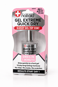 Top Coat em Gel Secagem Rápida, Gel Extreme Quick Dry Glossy Top Coat, Nail Aid