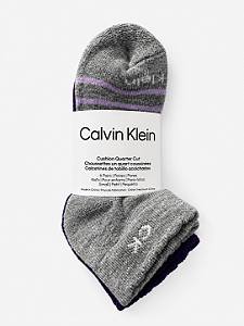 Kit com 6 Pares de Meias Cano Baixo, Tamanho 21 ao 28 BR, Calvin Klein