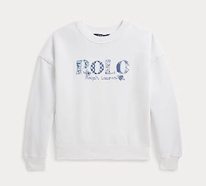 Moletom Infantil Terry, Branco, Polo Ralph Lauren