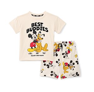 Conjunto Infantil Camiseta e Short, Mickey Mouse, Disney