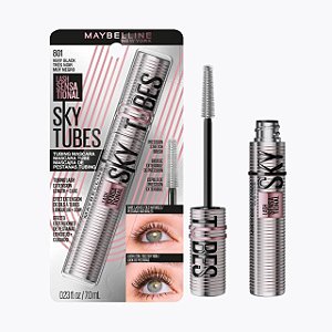 Máscara de Cílios Alongamento Tubing, Lash Sensational Sky High Tubes, 801 Preta, Maybelline