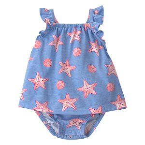 Vestido Romper de Bebê, Estampa de Estrela do Mar, Child of Mine by Carter’s