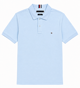 Camiseta Polo Masculina, Azul Claro, Tommy Hilfiger