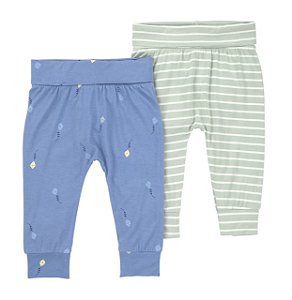 Kit com 2 Calças de Bebê ComfySoft, Estampa de Pipa e Listras, Child of Mine by Carter’s