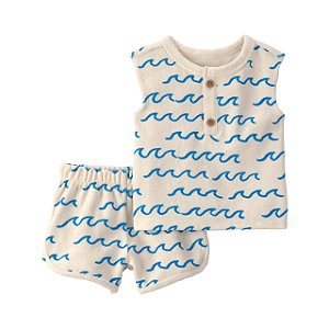 Conjunto de Bebê 2 Peças, Estampa Ondas, Child of Mine by Carter’s
