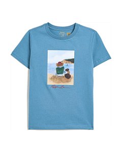 Camiseta Infantil Polo Bear, Azul Claro, Polo Ralph Lauren