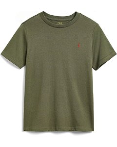 Camiseta Logo Infantil, Verde Oliva, Polo Ralph Lauren