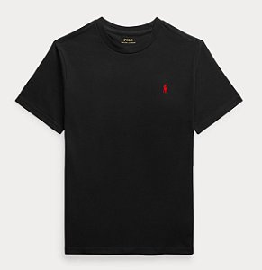 Camiseta Logo Infantil, Preta, Polo Ralph Lauren