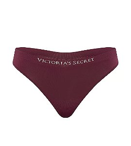 Calcinha Fio Dental Sem Costura, Modelo Thong, Vinho, Victoria's Secret