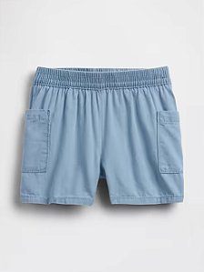 Short Infantil em Linho Misto, Azul Cambraia, Gap