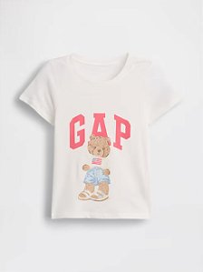 Camiseta Bebê Logo, Branca, Ursa Sassy, Gap