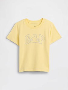 Camiseta Infantil Logo, Amarelo Claro, Urso Brannan, Gap