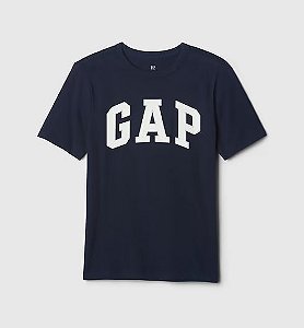 Camiseta Infantil Logo, Azul Marinho, Gap