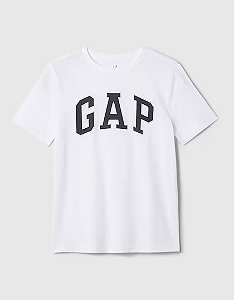 Camiseta Infantil Logo, Branca, Gap
