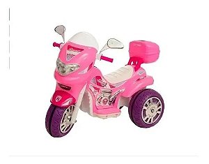 Moto Eletrica Infantil Gp Raptor Super Girl Rosa 6v