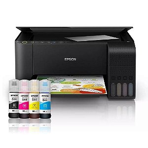 Impressora Multifuncional Epson EcoTank L3150 - Tanque de Tinta Wi-Fi Colorida USB