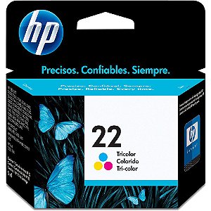 Cartucho HP 22 Colorido Original (C9352AB) Para HP Officejet J3680, J5508, Deskjet F2224 CX 1 UN