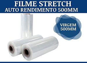 Filme Stretch Virgem 500mm Auto Rendimento Manual e Automático