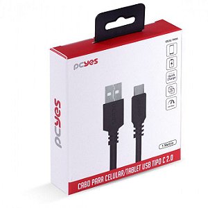 Cabo USB Tipo C 1M - Pcyes - PUACP-01