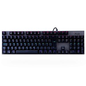 Teclado Mecânico Gamer Dazz 3x PRO V2, RGB, Switch Huano Blue, Anti-Ghost, Abnt2, Preto