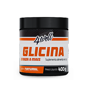 Glicina em Pó 4Well Pote 400g - Sem Sabor