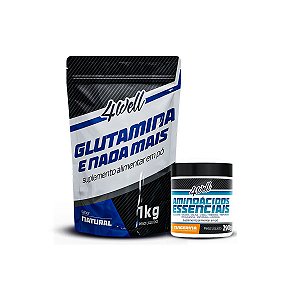 Kit Anabolismo Essencial Aminoácidos Essenciais 290g Tangerina + Glutamina 1kg