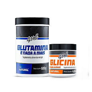 Kit Recuperação Noturna Glicina 400g + L-Glutamina 600g