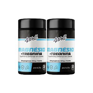 Magnésio Treonina 4well 283,50mg - 60 cápsulas - Combo 2 potes