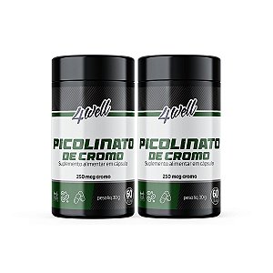 Picolinato de Cromo 4well 250mgc - 60 cápsulas - Combo 2 Potes