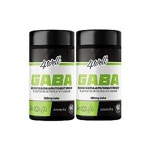 Gaba 4well 300mg - 60 cápsulas - Combos 2 Potes