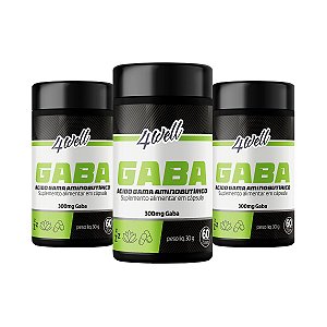 Gaba 4well 300mg - 60 cápsulas - Combos 3 Potes