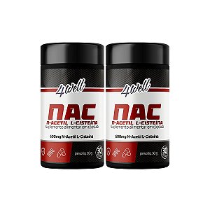 NAC 4well 600mg - 60 cápsulas - Combo 2 Potes