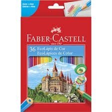 Lápis De Cor Faber Castell C/36 Cores Sextavado