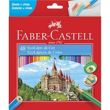 Lápis De Cor Faber Castell C/48 Cores Sextavado