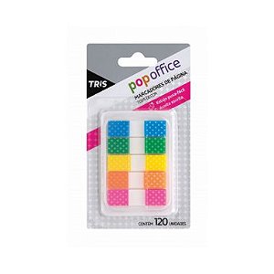 Marcadores De Página Tris pop office Decor 44X12 C/5 Cores 24F