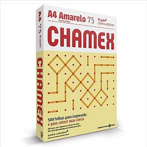 Papel Chamex 500F A4 75G Amarelo